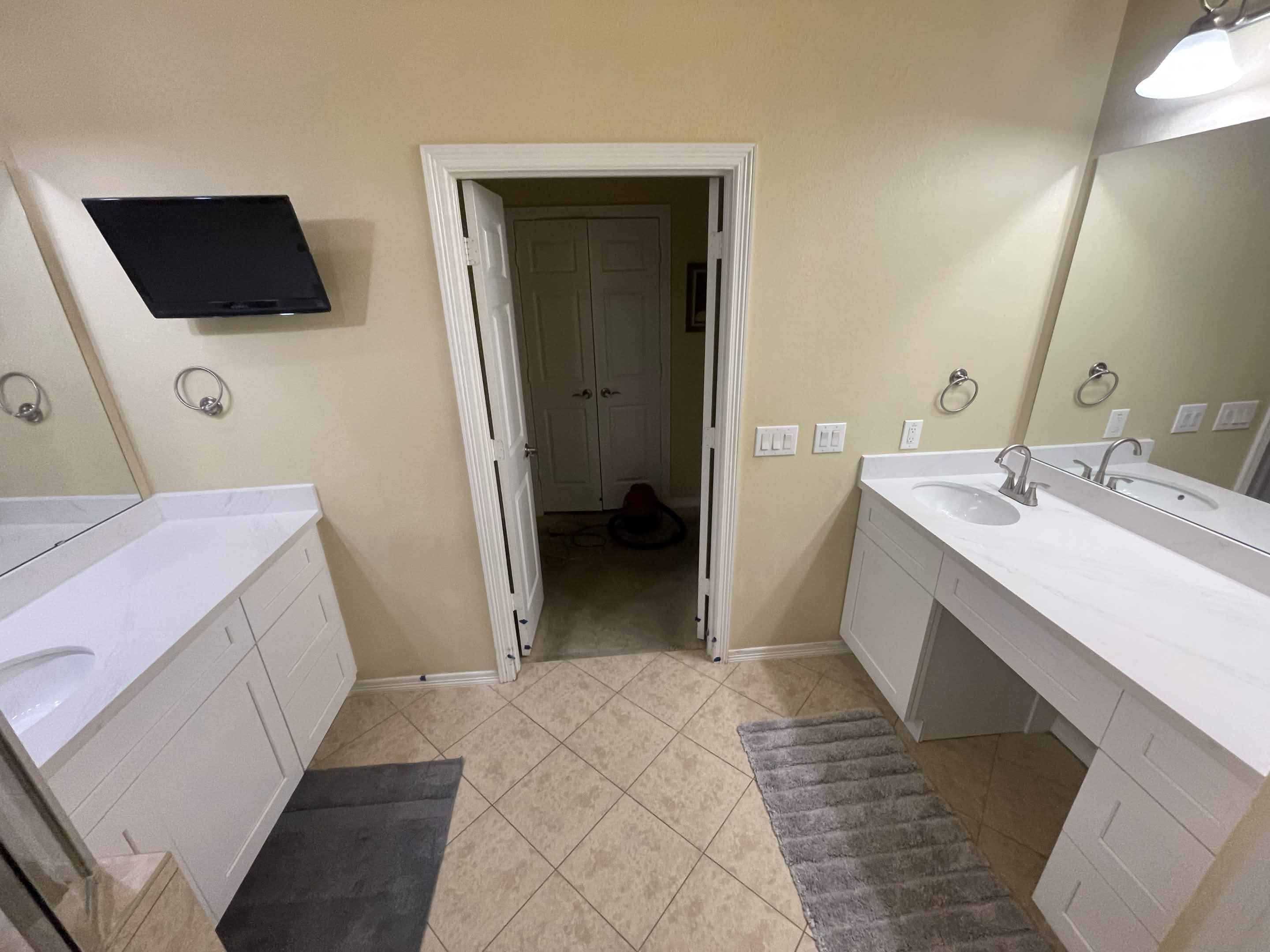 Double vanity remodel — after